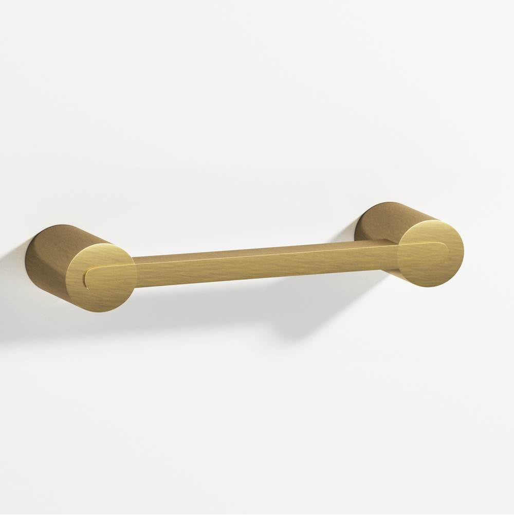 Colonial Bronze - 5'' center-to-center, 5.75'' overall, 0.25 x 0.375'' Rectangular Cabinet Pull fully encapsulated by round posts hand finished in Antique Brass and Antique Brass - Antique Brass,Antique Brass