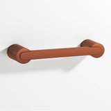 Colonial Bronze - 0.375 x 0.25'' diameter custom length Rectangular Pull fully encapsulated by round posts hand finished in Matte Antique Copper and Matte Antique Copper - Matte Antique Copper,Matte Antique Copper