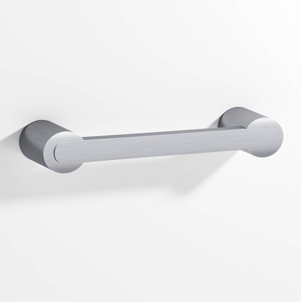Colonial Bronze - 5'' center-to-center, 5.75'' overall, 0.375 x 0.25'' Rectangular Cabinet Pull fully encapsulated by round posts hand finished in Satin Chrome and Satin Chrome - Satin Chrome,Satin Chrome