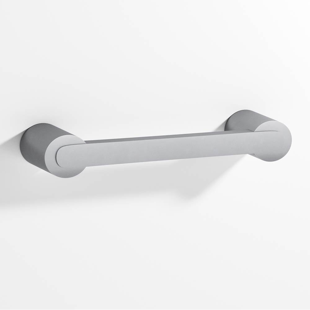 Colonial Bronze - 3'' center-to-center, 3.75'' overall, 0.375 x 0.25'' Rectangular Cabinet Pull fully encapsulated by round posts hand finished in Matte Satin Chrome and Matte Satin Chrome - Matte Satin Chrome,Matte Satin Chrome