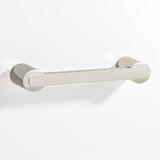 Colonial Bronze - 3.5'' center-to-center, 4.25'' overall, 0.375 x 0.25'' Rectangular Cabinet Pull fully encapsulated by round posts hand finished in Satin Nickel and Satin Nickel - Satin Nickel,Satin Nickel
