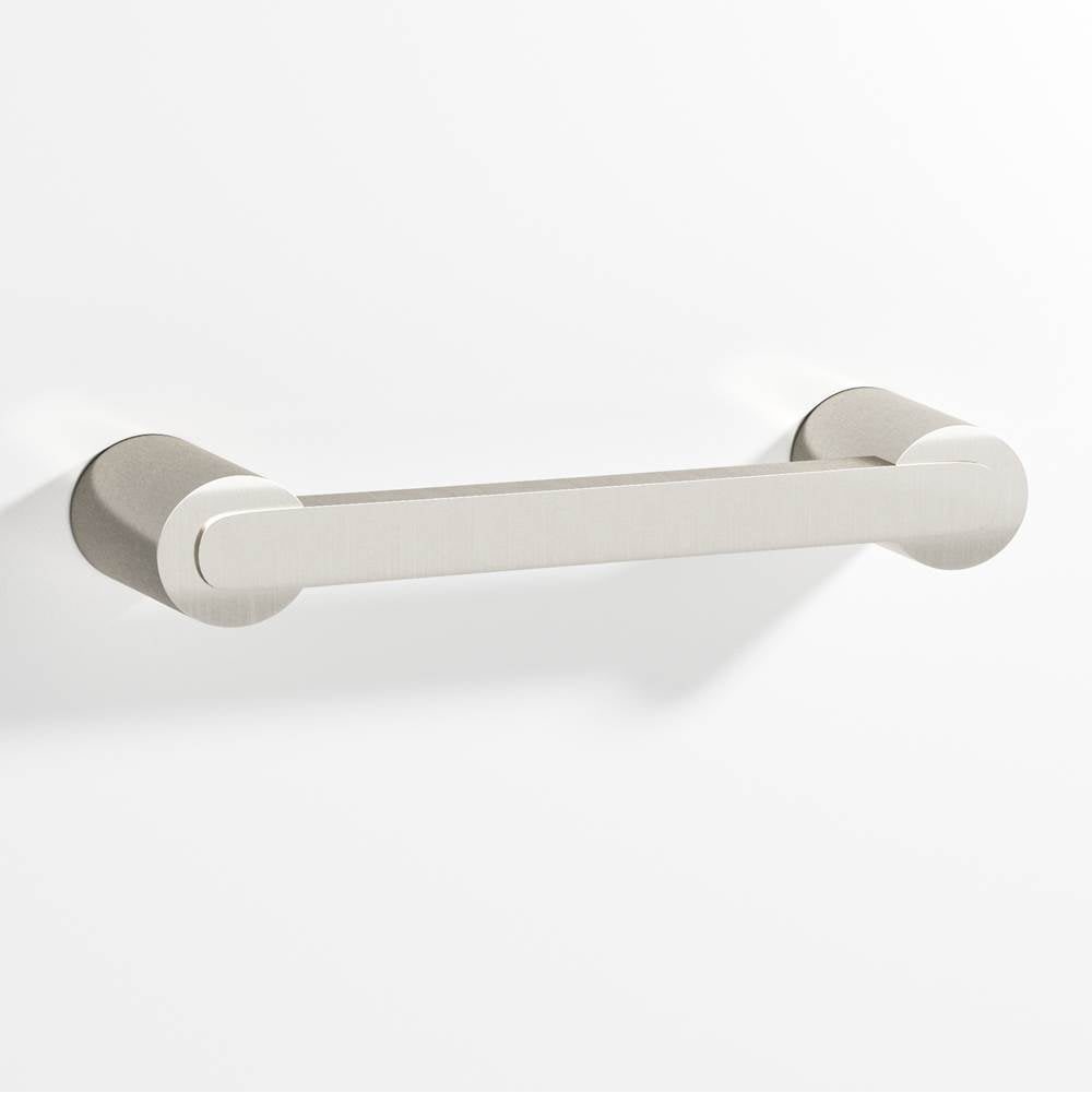 Colonial Bronze - 4'' center-to-center, 4.75'' overall, 0.375 x 0.25'' Rectangular Cabinet Pull fully encapsulated by round posts hand finished in Satin Nickel and Satin Nickel - Satin Nickel,Satin Nickel
