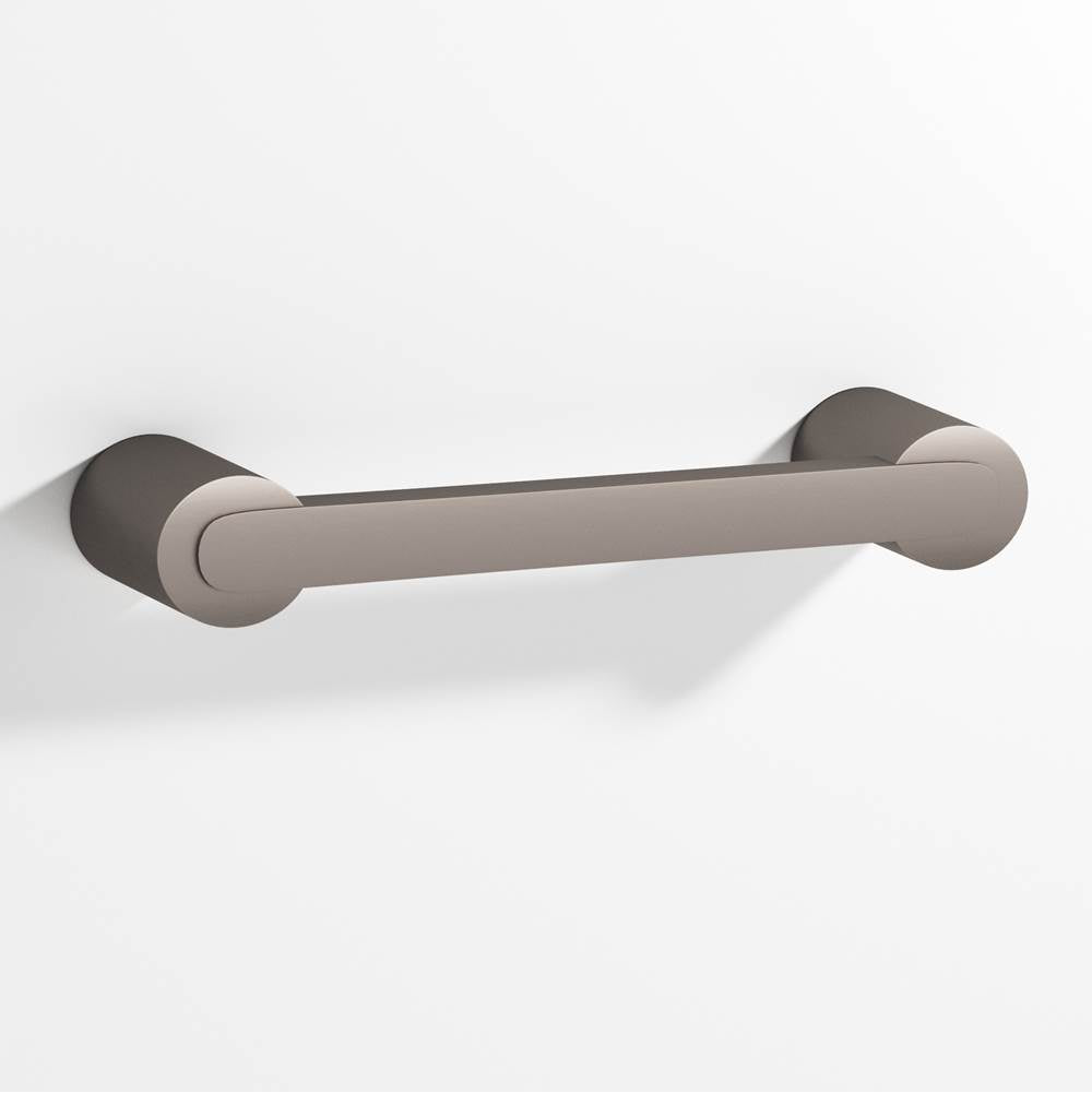 Colonial Bronze - 4'' center-to-center, 4.75'' overall, 0.375 x 0.25'' Rectangular Cabinet Pull fully encapsulated by round posts hand finished in Pewter and Pewter - Pewter,Pewter