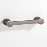 Colonial Bronze - 4'' center-to-center, 4.75'' overall, 0.375 x 0.25'' Rectangular Cabinet Pull fully encapsulated by round posts hand finished in Pewter and Pewter - Pewter,Pewter