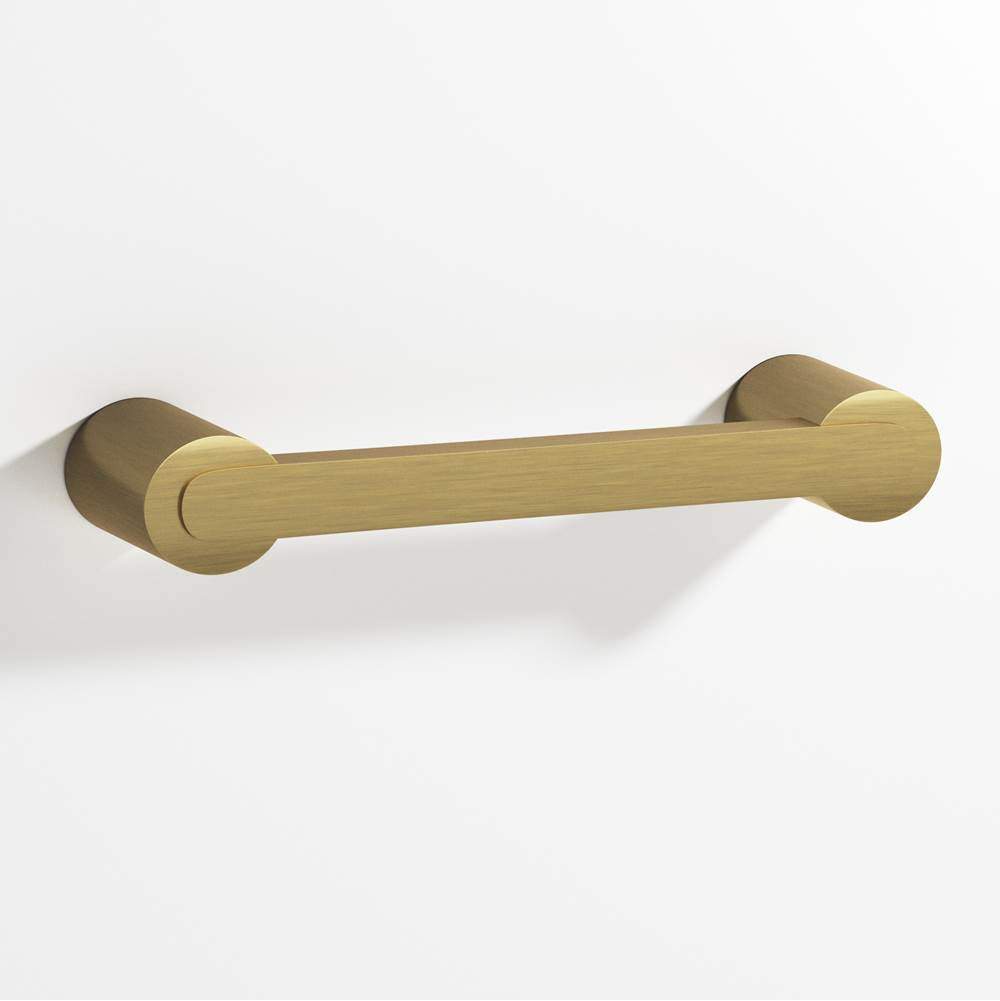 Colonial Bronze - 6'' center-to-center, 6.75'' overall, 0.375 x 0.25'' Rectangular Cabinet Pull fully encapsulated by round posts hand finished in Antique Brass and Antique Brass - Antique Brass,Antique Brass