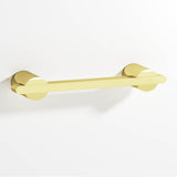 Colonial Bronze - 3'' center-to-center, 4.25'' overall, 0.25 x 0.375'' Rectangular Cabinet Pull partially encapsulated by round posts hand finished in Polished Brass and Polished Brass - Polished Brass,Polished Brass