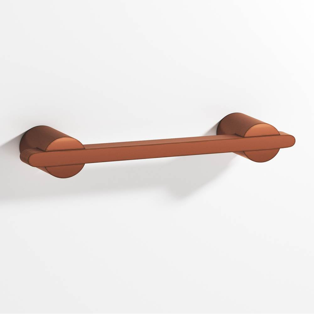 Colonial Bronze - 3.5'' center-to-center, 4.75'' overall, 0.25 x 0.375'' Rectangular Cabinet Pull partially encapsulated by round posts hand finished in Matte Antique Copper and Matte Antique Copper - Matte Antique Copper,Matte Antique Copper