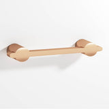 Colonial Bronze - 3'' center-to-center, 4.25'' overall, 0.25 x 0.375'' Rectangular Cabinet Pull partially encapsulated by round posts hand finished in Satin Bronze and Satin Bronze - Satin Bronze,Satin Bronze
