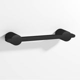 Colonial Bronze - 3'' center-to-center, 4.25'' overall, 0.25 x 0.375'' Rectangular Cabinet Pull partially encapsulated by round posts hand finished in Matte Satin Black and Matte Satin Black - Matte Satin Black,Matte Satin Black