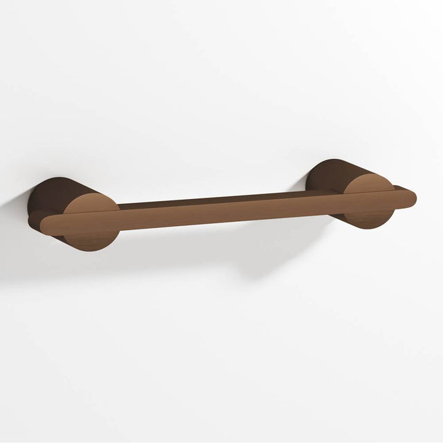 Colonial Bronze - 4'' center-to-center, 5.25'' overall, 0.25 x 0.375'' Rectangular Cabinet Pull partially encapsulated by round posts hand finished in Matte Oil Rubbed Bronze and Matte Oil Rubbed Bronze - Matte Oil Rubbed Bronze,Matte Oil Rubbed Bronze