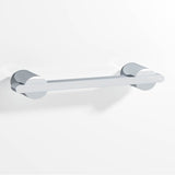 Colonial Bronze - 8'' center-to-center, 9.25'' overall, 0.25 x 0.375'' Rectangular Cabinet Pull partially encapsulated by round posts hand finished in Polished Chrome and Polished Chrome - Polished Chrome,Polished Chrome