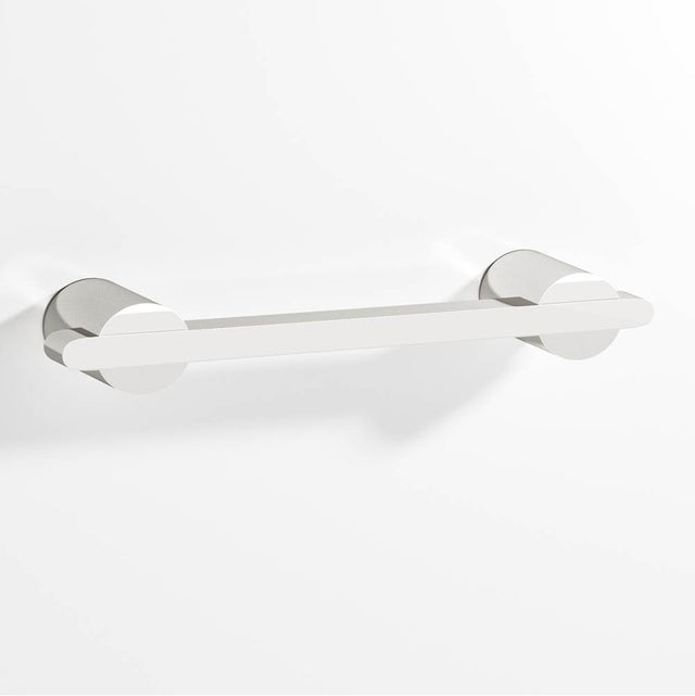 Colonial Bronze - 3.5'' center-to-center, 4.75'' overall, 0.25 x 0.375'' Rectangular Cabinet Pull partially encapsulated by round posts hand finished in Polished Nickel and Polished Nickel - Polished Nickel,Polished Nickel