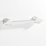 Colonial Bronze - 4'' center-to-center, 5.25'' overall, 0.25 x 0.375'' Rectangular Cabinet Pull partially encapsulated by round posts hand finished in Polished Nickel and Polished Nickel - Polished Nickel,Polished Nickel