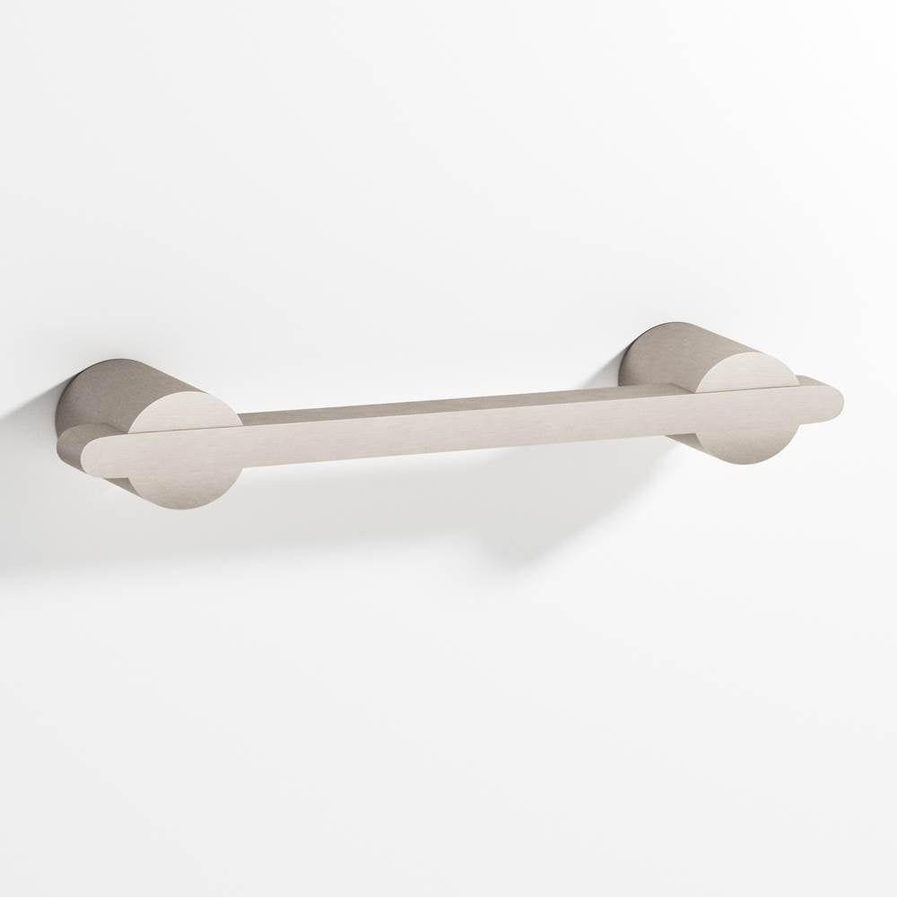 Colonial Bronze - 5'' center-to-center, 6.25'' overall, 0.25 x 0.375'' Rectangular Cabinet Pull partially encapsulated by round posts hand finished in Matte Satin Nickel and Matte Satin Nickel - Matte Satin Nickel,Matte Satin Nickel
