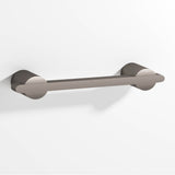 Colonial Bronze - 5'' center-to-center, 6.25'' overall, 0.25 x 0.375'' Rectangular Cabinet Pull partially encapsulated by round posts hand finished in Pewter and Pewter - Pewter,Pewter