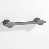 Colonial Bronze - 5'' center-to-center, 6.25'' overall, 0.25 x 0.375'' Rectangular Cabinet Pull partially encapsulated by round posts hand finished in Graphite and Graphite - Graphite,Graphite