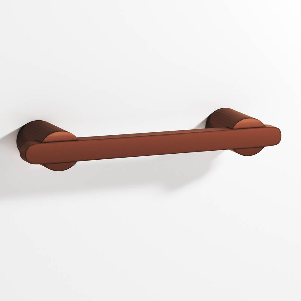 Colonial Bronze - 3.5'' center-to-center, 4.75'' overall, 0.375 x 0.25'' Rectangular Cabinet Pull partially encapsulated by round posts hand finished in Matte Antique Copper and Matte Antique Copper - Matte Antique Copper,Matte Antique Copper