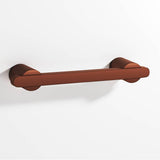 Colonial Bronze - 4'' center-to-center, 5.25'' overall, 0.375 x 0.25'' Rectangular Cabinet Pull partially encapsulated by round posts hand finished in Matte Antique Copper and Matte Antique Copper - Matte Antique Copper,Matte Antique Copper