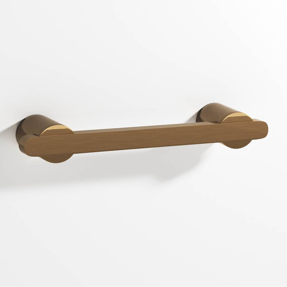 Colonial Bronze - 8'' center-to-center, 9.25'' overall, 0.375 x 0.25'' Rectangular Cabinet Pull partially encapsulated by round posts hand finished in Light Statuary Bronze and Light Statuary Bronze - Light Statuary Bronze,Light Statuary Bronze