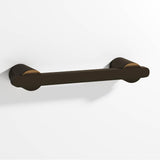 Colonial Bronze - 8'' center-to-center, 9.25'' overall, 0.375 x 0.25'' Rectangular Cabinet Pull partially encapsulated by round posts hand finished in Oil Rubbed Bronze and Oil Rubbed Bronze - Oil Rubbed Bronze,Oil Rubbed Bronze
