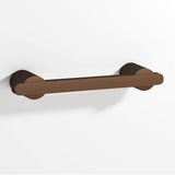 Colonial Bronze - 0.375 x 0.25'' diameter custom length Rectangular Pull partially encapsulated by round posts hand finished in Matte Oil Rubbed Bronze and Matte Oil Rubbed Bronze - Matte Oil Rubbed Bronze,Matte Oil Rubbed Bronze