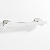 Colonial Bronze - 0.375 x 0.25'' diameter custom length Rectangular Pull partially encapsulated by round posts hand finished in Polished Nickel and Polished Nickel - Polished Nickel,Polished Nickel