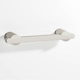 Colonial Bronze - 0.375 x 0.25'' diameter custom length Rectangular Pull partially encapsulated by round posts hand finished in Satin Nickel and Satin Nickel - Satin Nickel,Satin Nickel