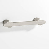 Colonial Bronze - 5'' center-to-center, 6.25'' overall, 0.375 x 0.25'' Rectangular Cabinet Pull partially encapsulated by round posts hand finished in Nickel Stainless and Nickel Stainless - Nickel Stainless,Nickel Stainless