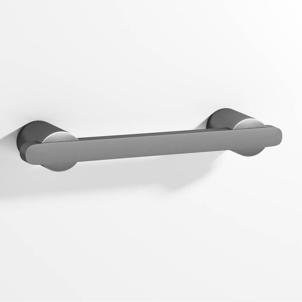 Colonial Bronze - 3.5'' center-to-center, 4.75'' overall, 0.375 x 0.25'' Rectangular Cabinet Pull partially encapsulated by round posts hand finished in Graphite and Graphite - Graphite,Graphite