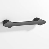 Colonial Bronze - 4'' center-to-center, 5.25'' overall, 0.375 x 0.25'' Rectangular Cabinet Pull partially encapsulated by round posts hand finished in Matte Graphite and Matte Graphite - Matte Graphite,Matte Graphite