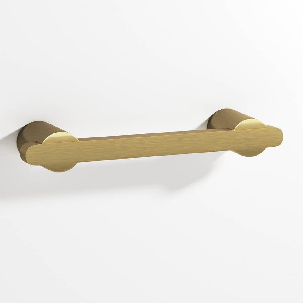 Colonial Bronze - 8'' center-to-center, 9.25'' overall, 0.375 x 0.25'' Rectangular Cabinet Pull partially encapsulated by round posts hand finished in Antique Brass and Antique Brass - Antique Brass,Antique Brass