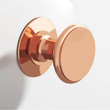 Colonial Bronze - 1.25'' diameter Round Cabinet Knob, Back-to-Back Shower Door Knob Kit hand finished in Polished Copper - Polished Copper