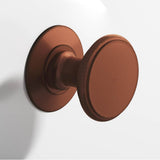 Colonial Bronze - 1.25'' diameter Round Cabinet Knob, Back-to-Back Shower Door Knob Kit hand finished in Matte Antique Copper - Matte Antique Copper