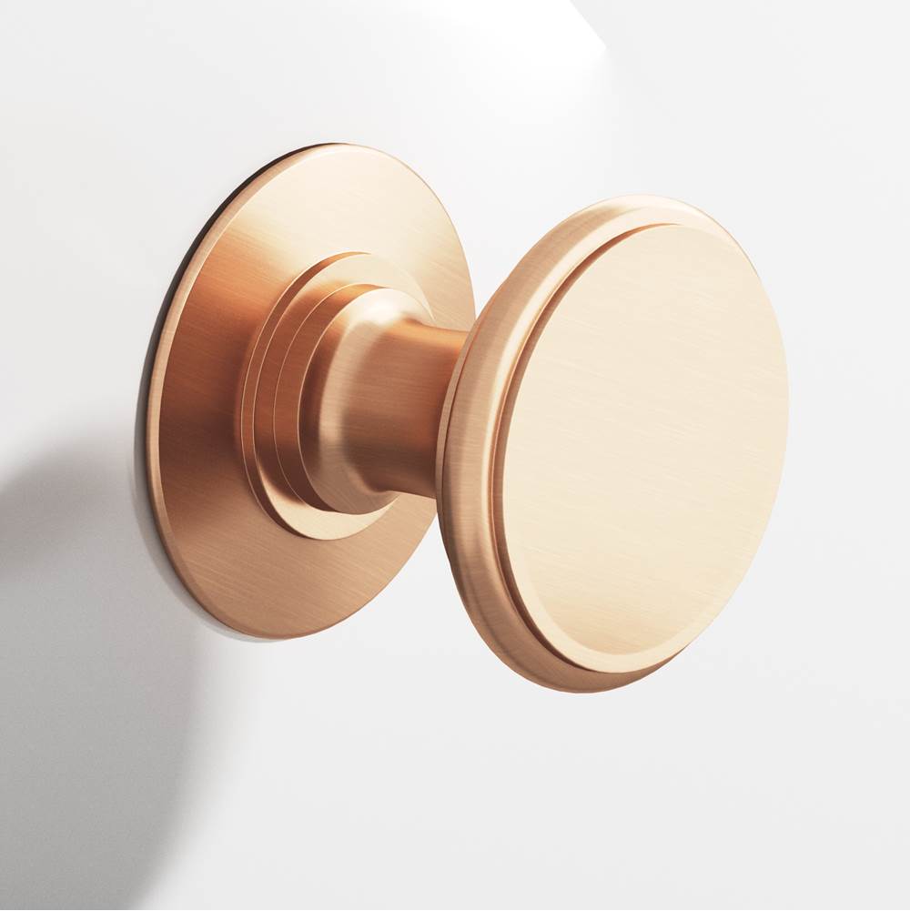 Colonial Bronze - 1.25'' diameter Round Cabinet Knob, Back-to-Back Shower Door Knob Kit hand finished in Satin Bronze - Satin Bronze