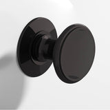 Colonial Bronze - 1.25'' diameter Round Cabinet Knob, Back-to-Back Shower Door Knob Kit hand finished in Satin Black - Satin Black