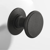 Colonial Bronze - 1.25'' diameter Round Cabinet Knob, Back-to-Back Shower Door Knob Kit hand finished in Distressed Satin Black - Distressed Satin Black