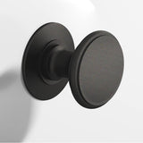 Colonial Bronze - 1.25'' diameter Round Cabinet Knob, Back-to-Back Shower Door Knob Kit hand finished in Frost Black - Frost Black