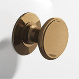 Colonial Bronze - 1.25'' diameter Round Cabinet Knob, Back-to-Back Shower Door Knob Kit hand finished in Light Statuary Bronze - Light Statuary Bronze
