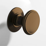 Colonial Bronze - 1.25'' diameter Round Cabinet Knob, Back-to-Back Shower Door Knob Kit hand finished in Oil Rubbed Bronze - Oil Rubbed Bronze