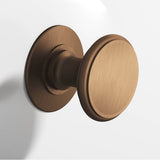Colonial Bronze - 1.25'' diameter Round Cabinet Knob, Back-to-Back Shower Door Knob Kit hand finished in Matte Oil Rubbed Bronze - Matte Oil Rubbed Bronze