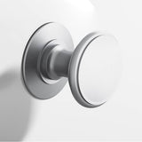 Colonial Bronze - 1.25'' diameter Round Cabinet Knob, Back-to-Back Shower Door Knob Kit hand finished in Matte Satin Chrome - Matte Satin Chrome