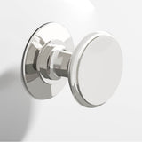 Colonial Bronze - 1.25'' diameter Round Cabinet Knob, Back-to-Back Shower Door Knob Kit hand finished in Polished Nickel - Polished Nickel