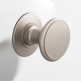 Colonial Bronze - 1.25'' diameter Round Cabinet Knob, Back-to-Back Shower Door Knob Kit hand finished in Matte Satin Nickel - Matte Satin Nickel