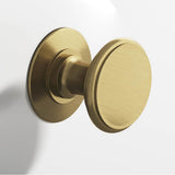 Colonial Bronze - 1.25'' diameter Round Cabinet Knob, Back-to-Back Shower Door Knob Kit hand finished in Antique Brass - Antique Brass