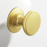 Colonial Bronze - 1.25'' diameter Round Cabinet Knob, Back-to-Back Shower Door Knob Kit hand finished in Matte Satin Brass - Matte Satin Brass