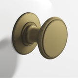 Colonial Bronze - 1.25'' diameter Round Cabinet Knob, Back-to-Back Shower Door Knob Kit hand finished in Matte Antique Satin Brass - Matte Antique Satin Brass