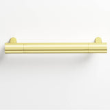 Colonial Bronze - 5'' center-to-center, 5.75'' overall, 0.5'' diameter Round Cabinet Pull with straight posts hand finished in Polished Brass and Polished Brass - Polished Brass,Polished Brass