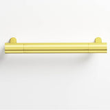 Colonial Bronze - 24'' center-to-center, 26'' overall, 1'' diameter Round Appliance Pull, Door Pull, Shower Door Pull with straight posts hand finished in French Gold and French Gold - French Gold,French Gold