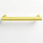 Colonial Bronze - 0.75'' diameter custom length Round Pull with straight posts hand finished in French Gold and French Gold - French Gold,French Gold