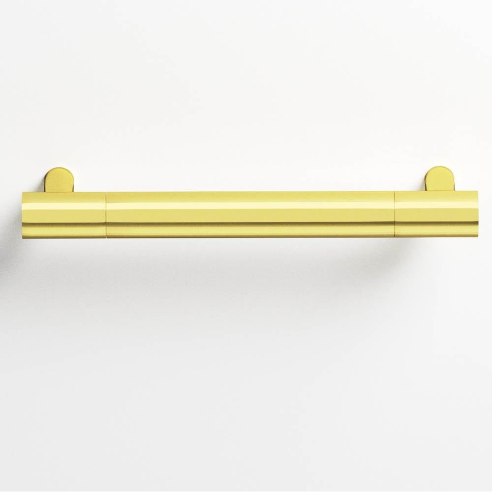Colonial Bronze - 12'' center-to-center, 13'' overall, 0.75'' diameter Round Cabinet Pull, Appliance Pull, Door Pull, Shower Door Pull with straight posts hand finished in French Gold and French Gold - French Gold,French Gold